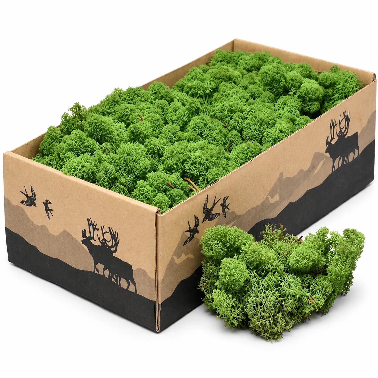 Mahovina srednje zelena 3kg – proizvod na beloj pozadini